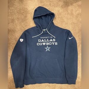 Dallas Cowboys Sweatshirt Mens XL Blue Hoodie Nike Swoosh NFL Training Gear